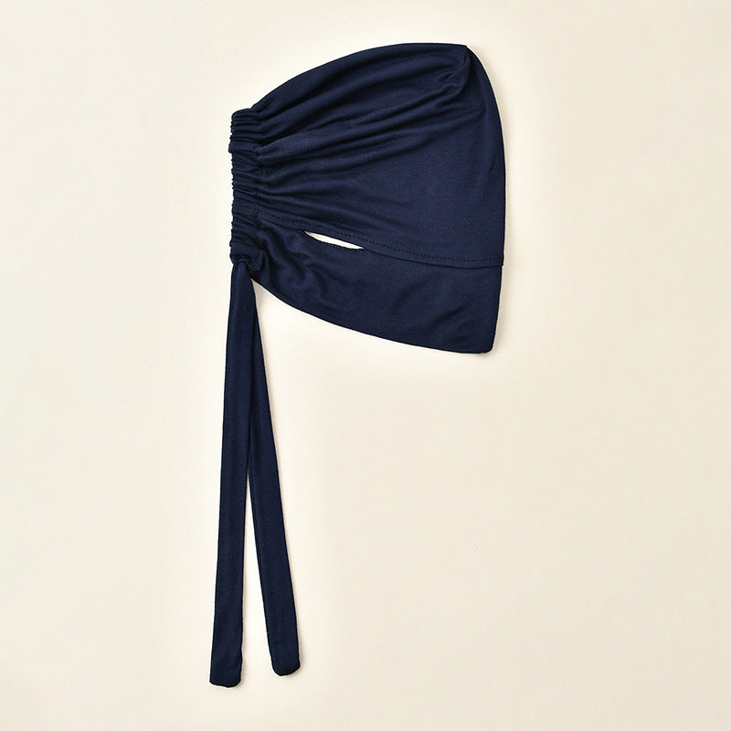 Mercerized Cotton Tie-Back Under Cap with Ear Openings(MH204)