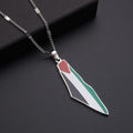 MAC100 Stainless Steel Vintage keffiyeh Palestine Map Pendant Necklace