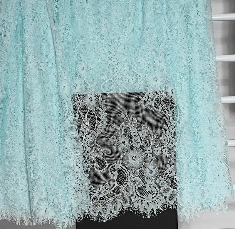 3Meters/lot Off White French Chantilly Lace Fabric , Eyelash Embroidery Lace Craft Bridal Veil Lace Accessory 150cm Width