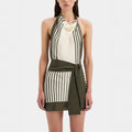 Summer Sexy Sleeveless Striped Mini Dress