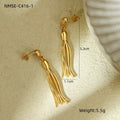 Cute Octopus Titanium Steel Tassel Earrings Minority Personality Design Octopus Stainless Steel Eardrop