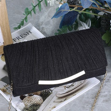 Women's Glitter Pleated Evening Clutch(MAC428)