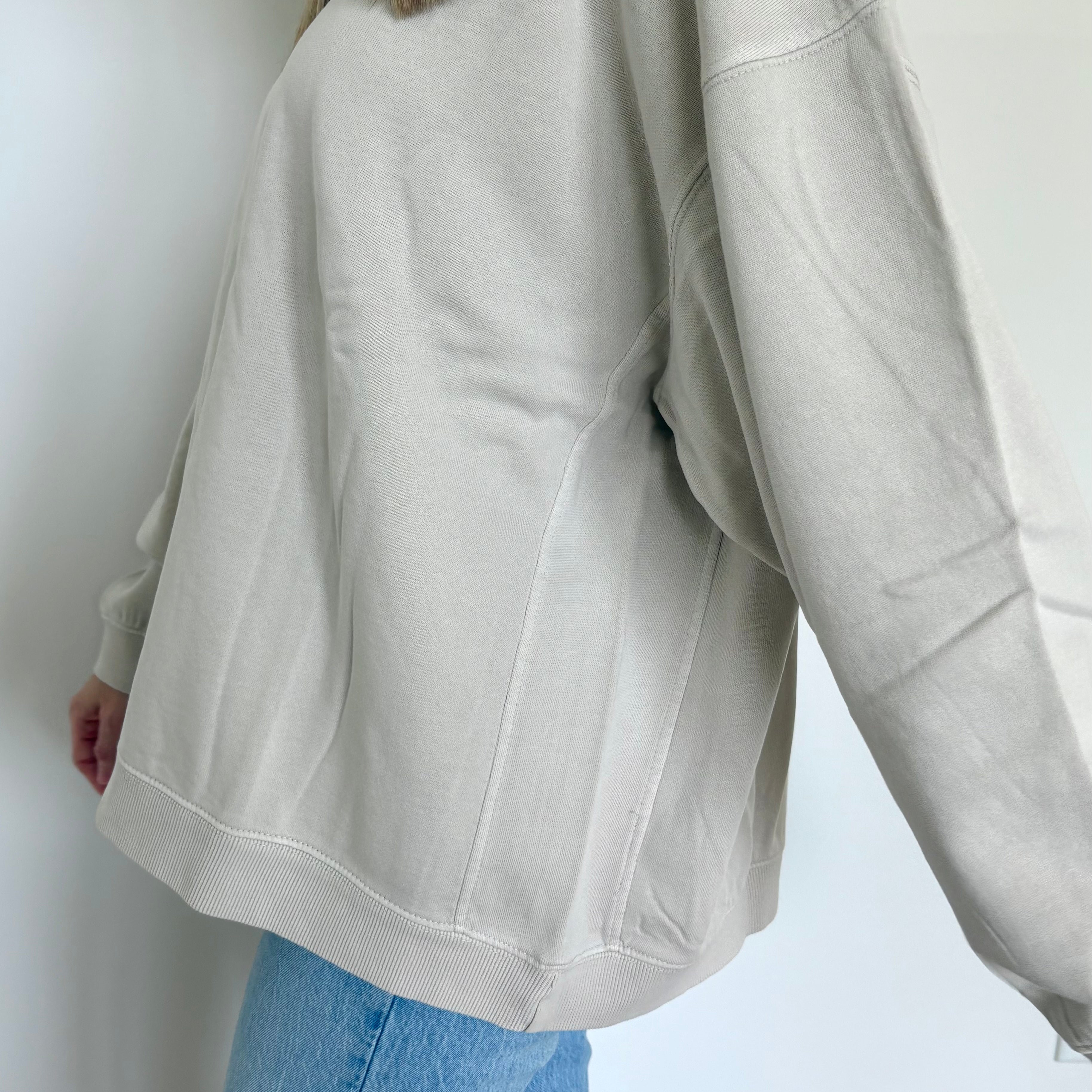 Bone Oversized Boxy Crew