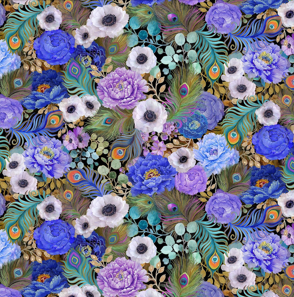 Peacock Floral Vintage Dress