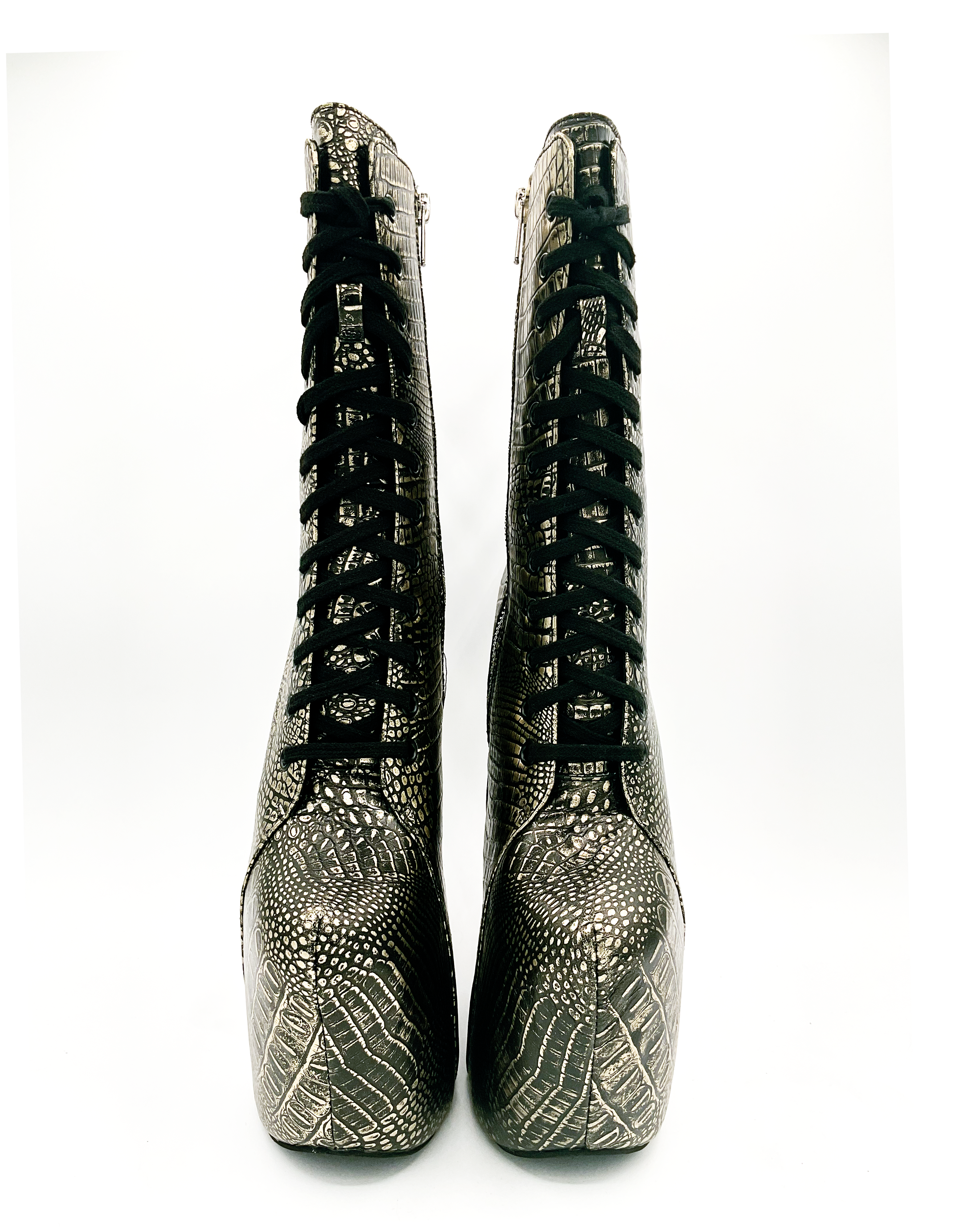 Prehistoric Gold Platform Boot