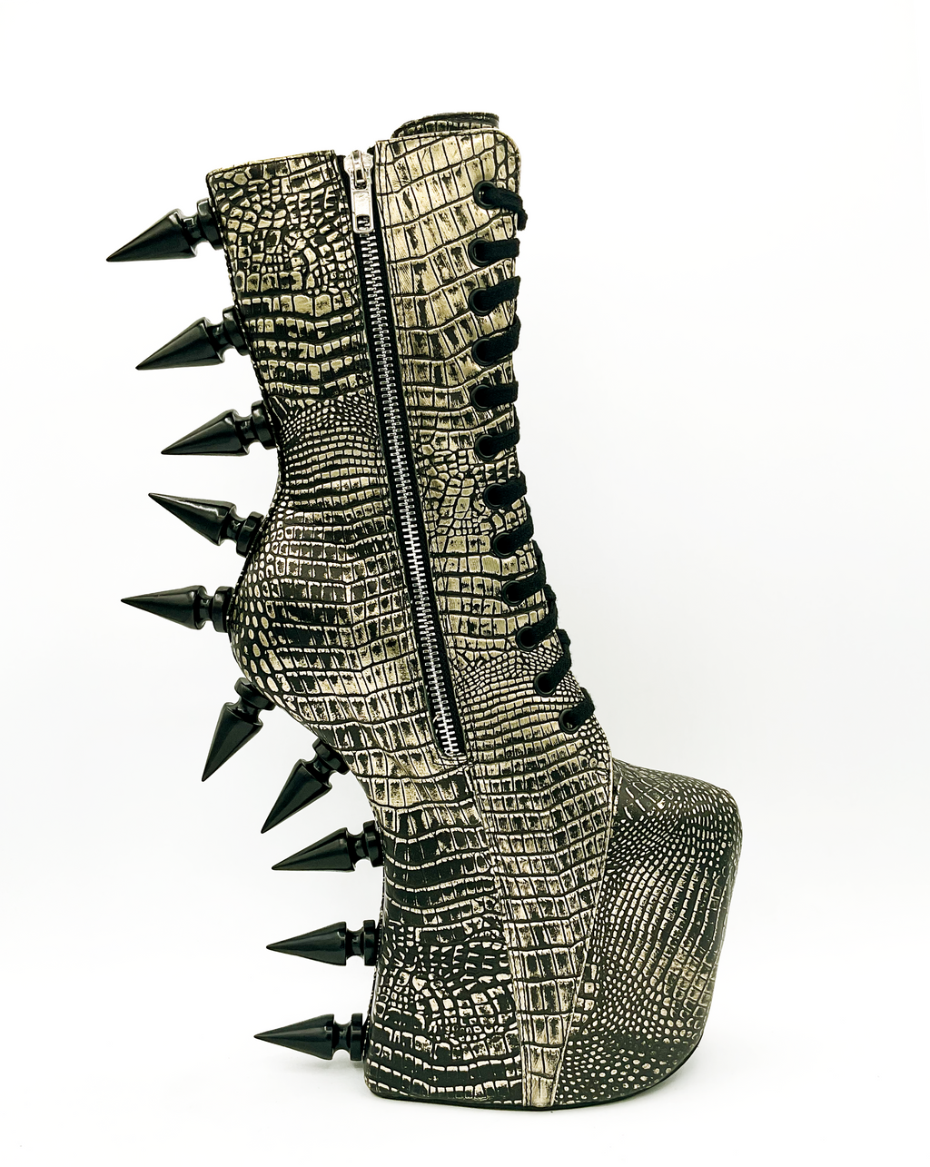 Prehistoric Gold Platform Boot