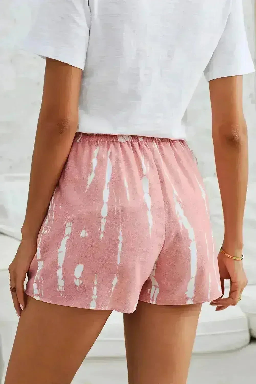 Tie Dye Drawstring Shorts | Boho Chic Summer Shorts | Polyester