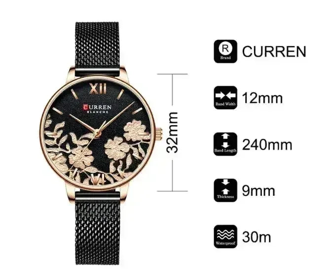 Picturesque Women's Watch | 541253 – Floral Elegance Timepiece