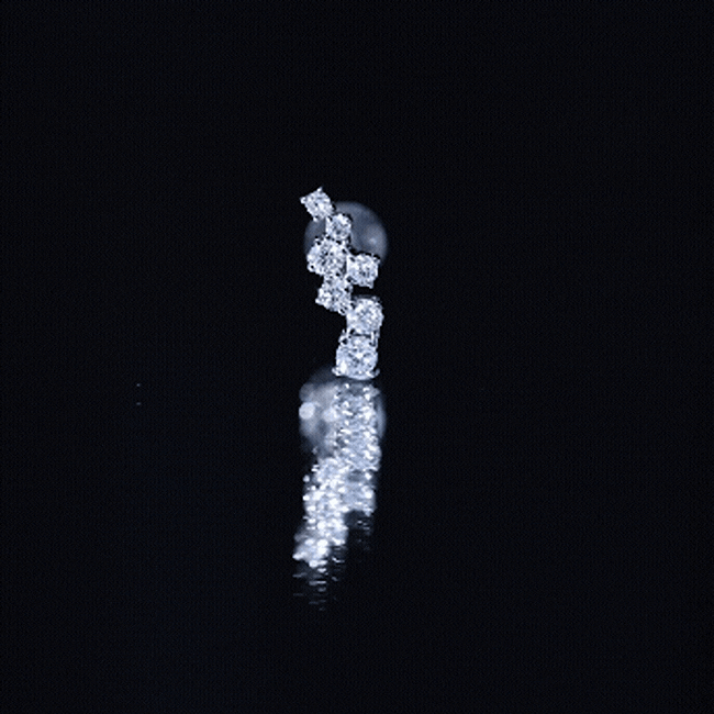 Simple Diamond Helix Piercing Earring with Flat Back
