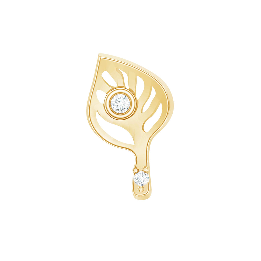 Diamond Leaf Helix Earring