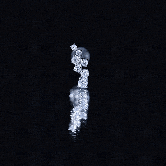 Simple Diamond Helix Piercing Earring with Flat Back