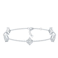 Certified Princess Cut Lab Grown Diamond Wedding Chain Bracelet