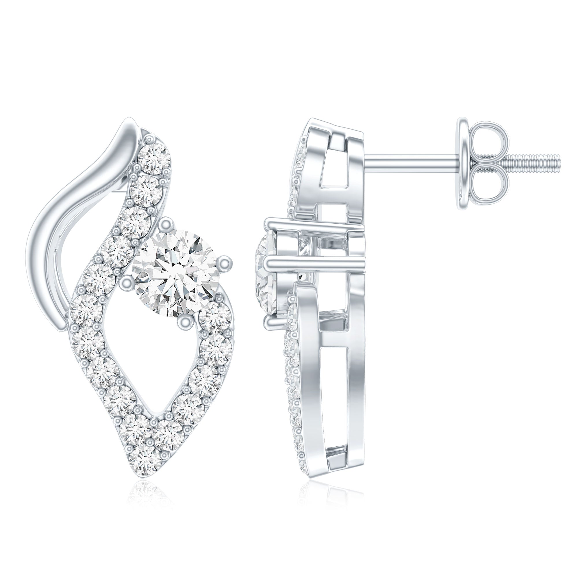 Elegant Lab Grown Diamond Stud Earrings