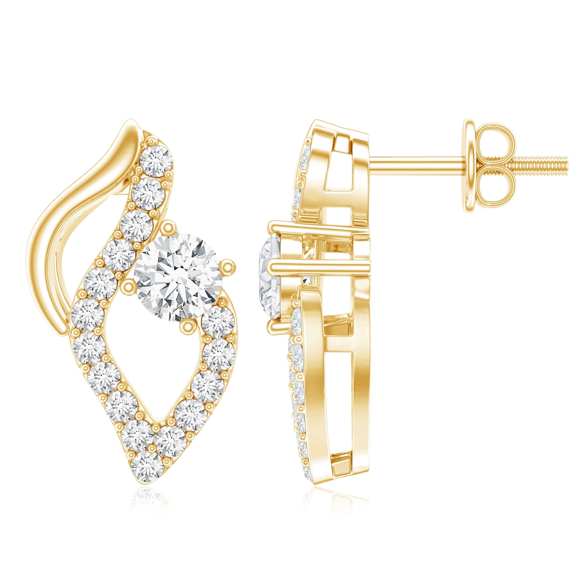 Elegant Lab Grown Diamond Stud Earrings
