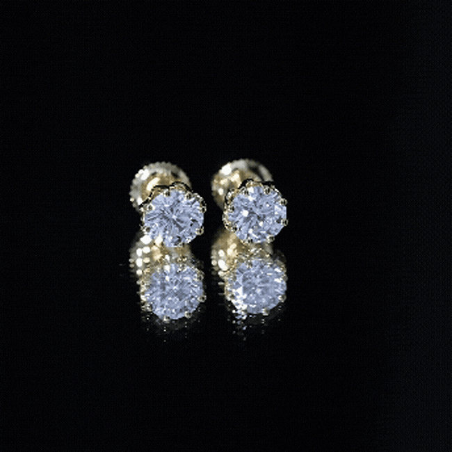 1.9 Carat Certified Lab Grown Diamond Solitaire Stud Earrings