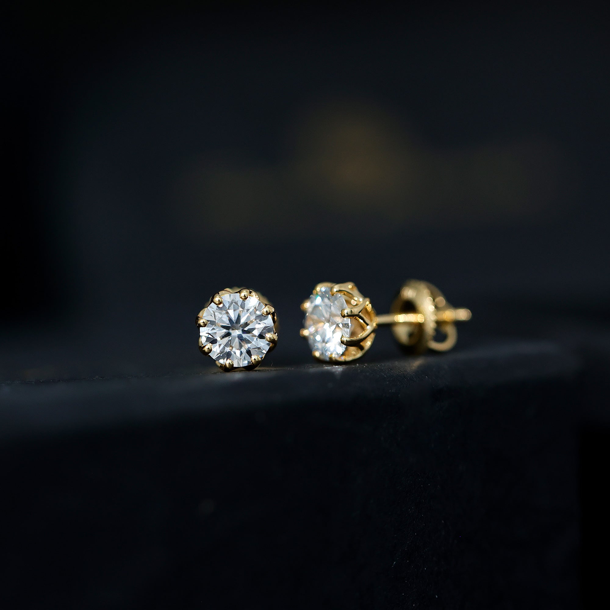 1.9 Carat Certified Lab Grown Diamond Solitaire Stud Earrings