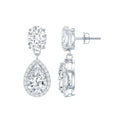 Certified Moissanite Teardrop Bridal Earrings