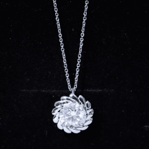 2 Carat Lab Grown Diamond Solitaire Necklace For Women