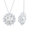 2 Carat Lab Grown Diamond Solitaire Necklace For Women