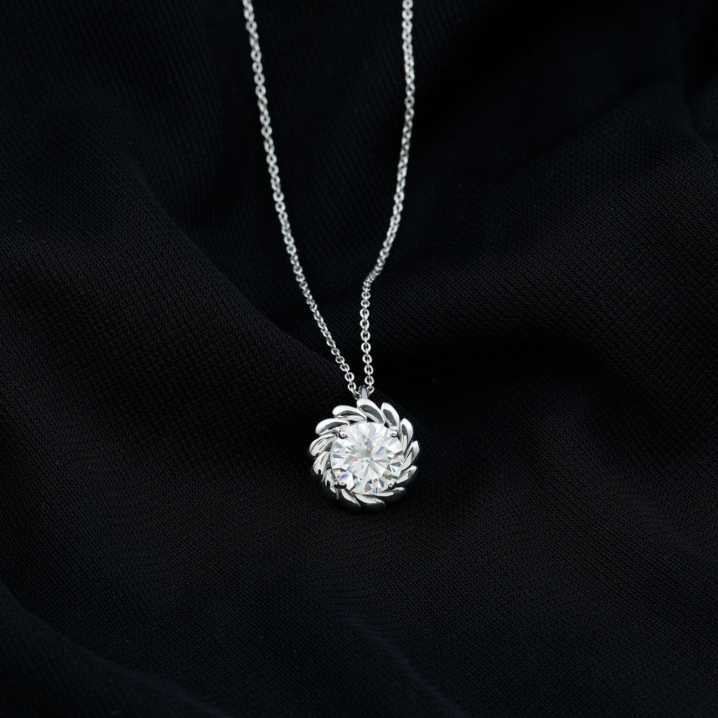 2 Carat Lab Grown Diamond Solitaire Necklace For Women