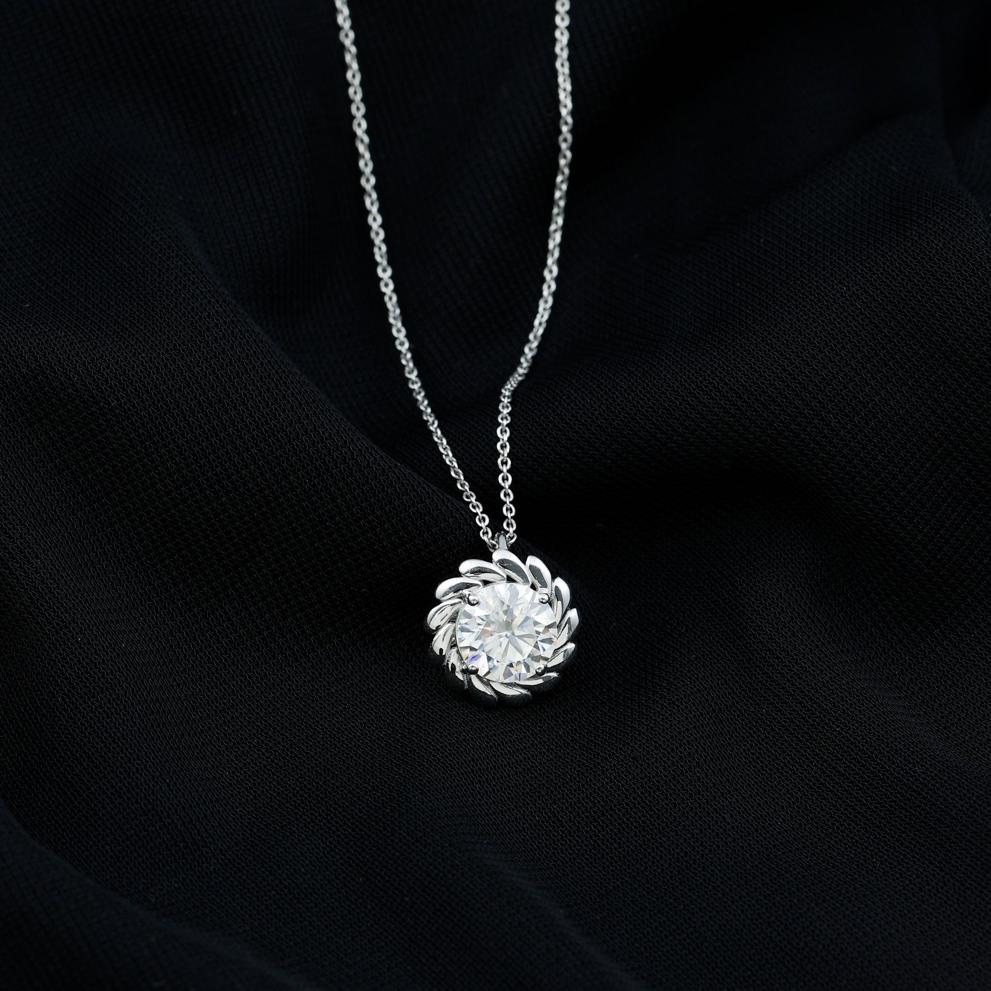 2 Carat Lab Grown Diamond Solitaire Necklace For Women