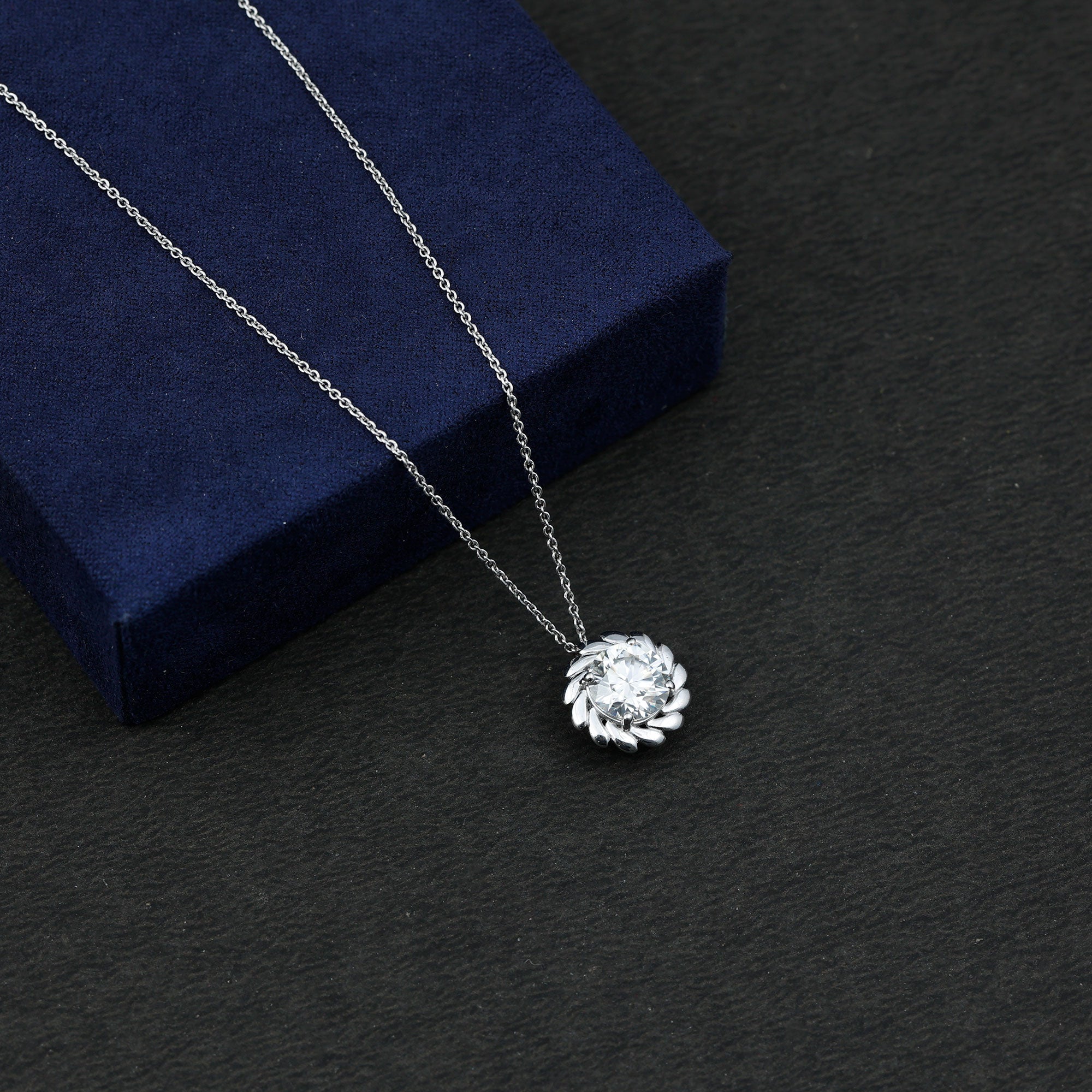 2 Carat Lab Grown Diamond Solitaire Necklace For Women