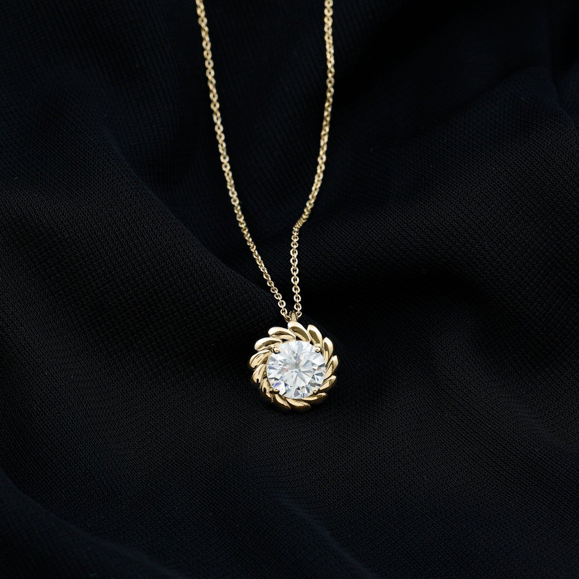 2 Carat Lab Grown Diamond Solitaire Necklace For Women