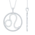 Certified Moissanite Leo Zodiac Sign Necklace