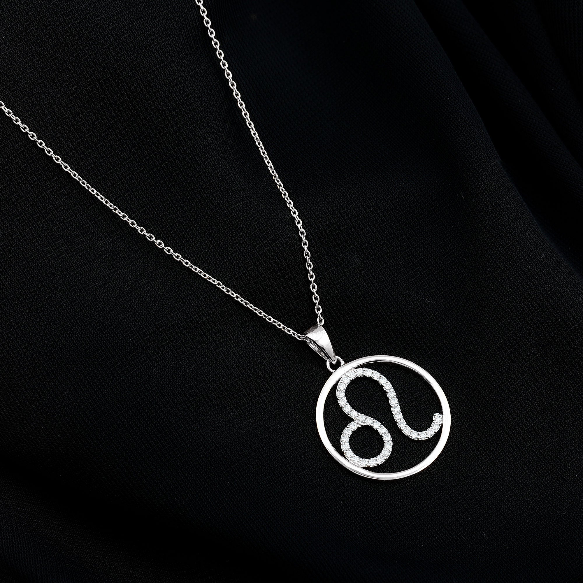 Certified Moissanite Leo Zodiac Sign Necklace
