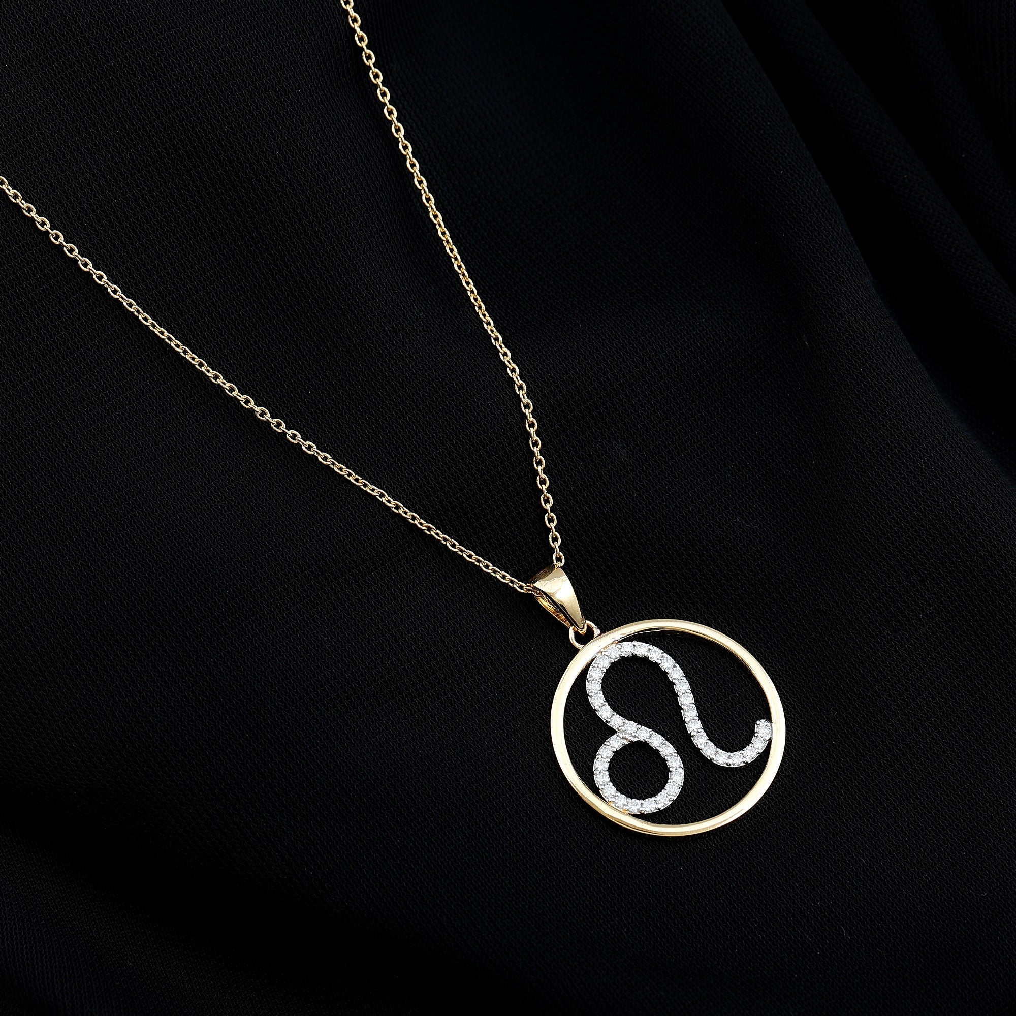 Certified Moissanite Leo Zodiac Sign Necklace