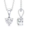 5 MM Lab Grown Diamond Heart Necklace For Women