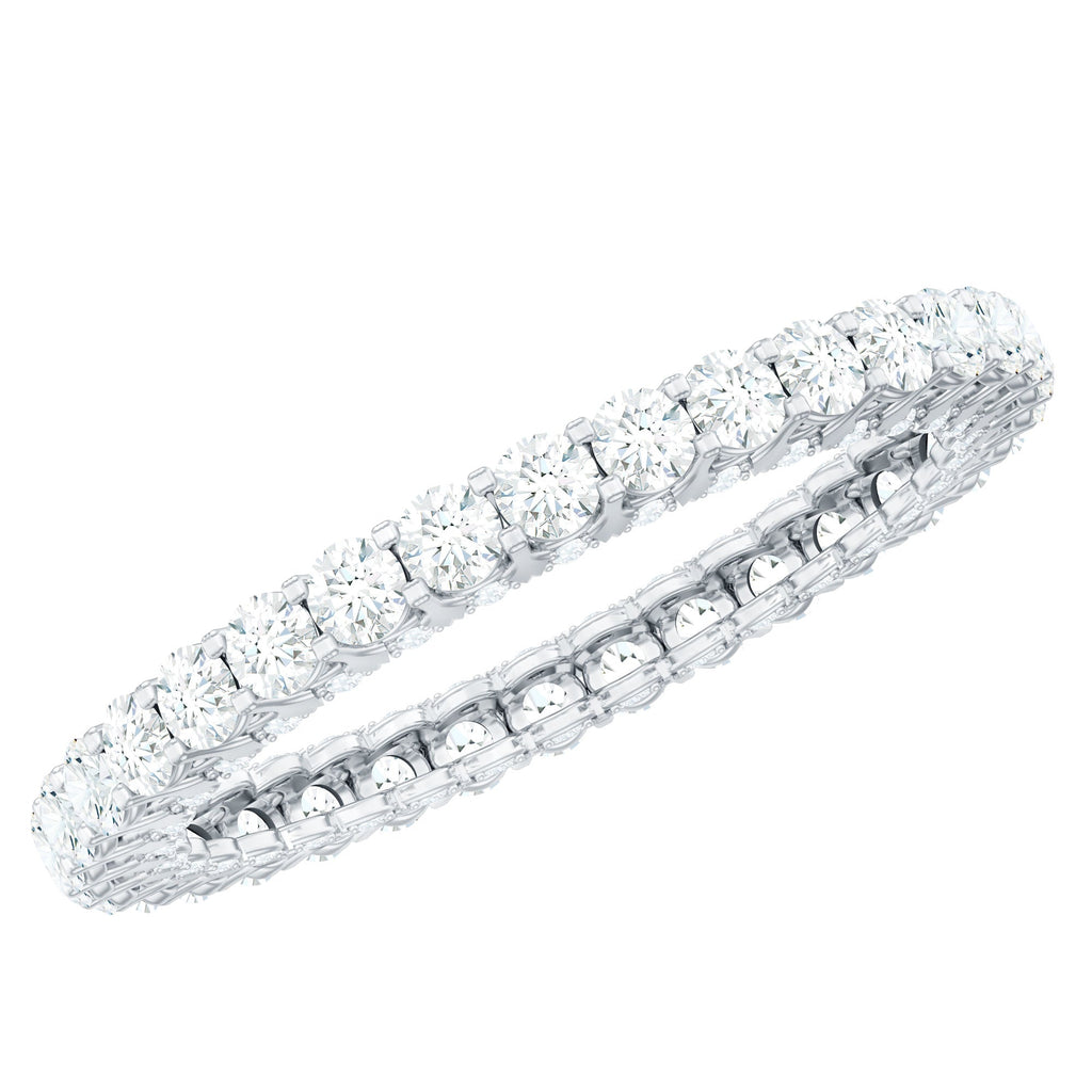 Designer Cubic Zirconia Full Eternity Stackable Ring with Certificate