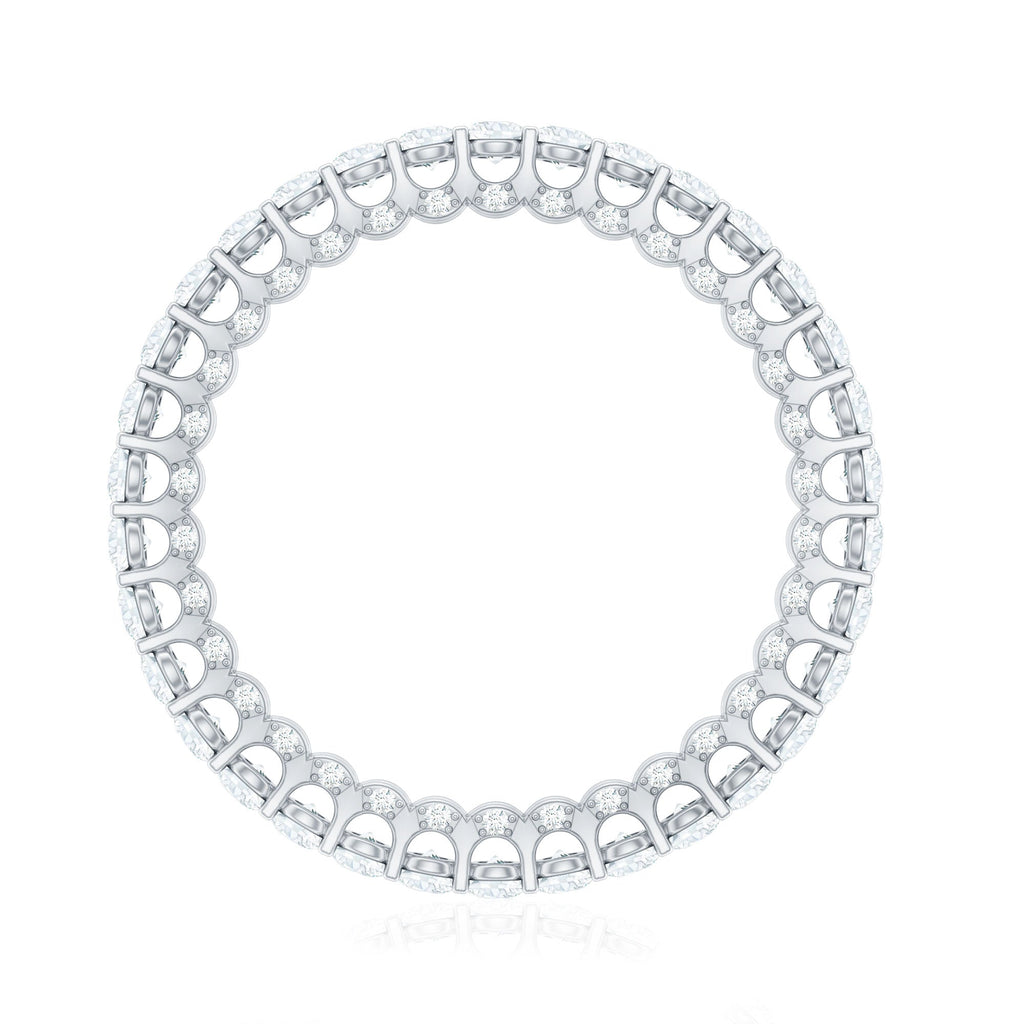 Designer Cubic Zirconia Full Eternity Stackable Ring with Certificate