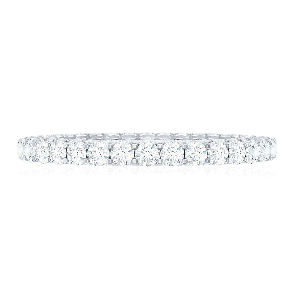 Designer Cubic Zirconia Full Eternity Stackable Ring with Certificate