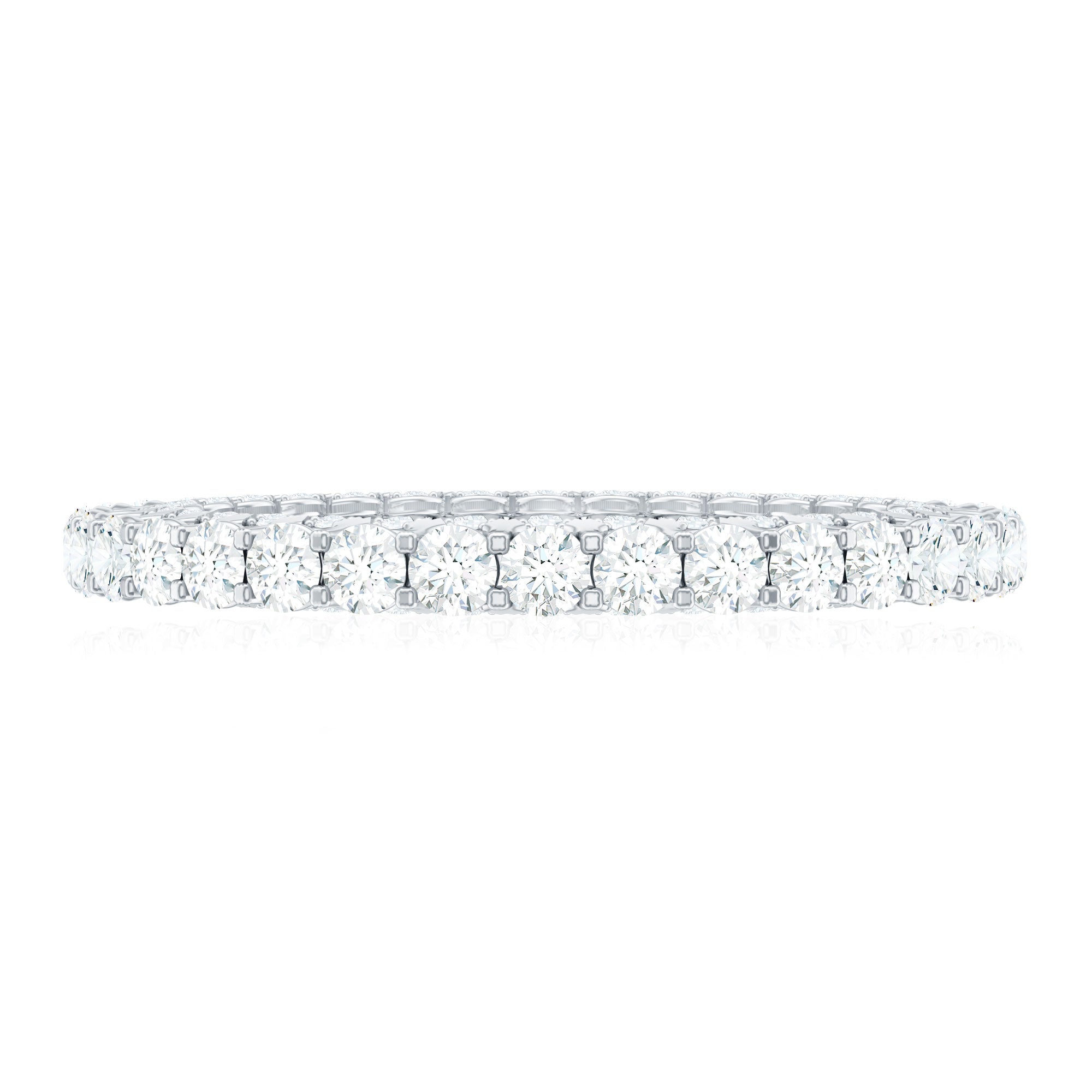 Designer Cubic Zirconia Full Eternity Stackable Ring with Certificate