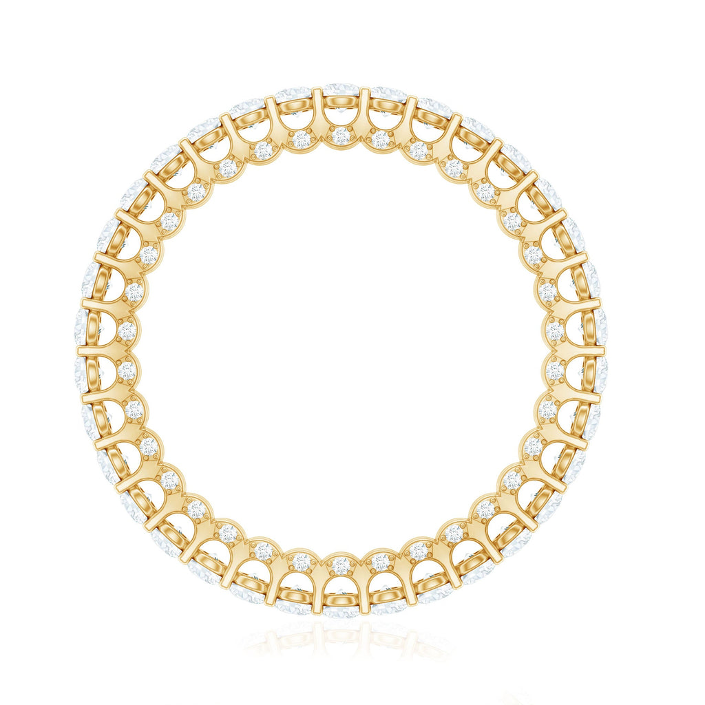Designer Cubic Zirconia Full Eternity Stackable Ring with Certificate