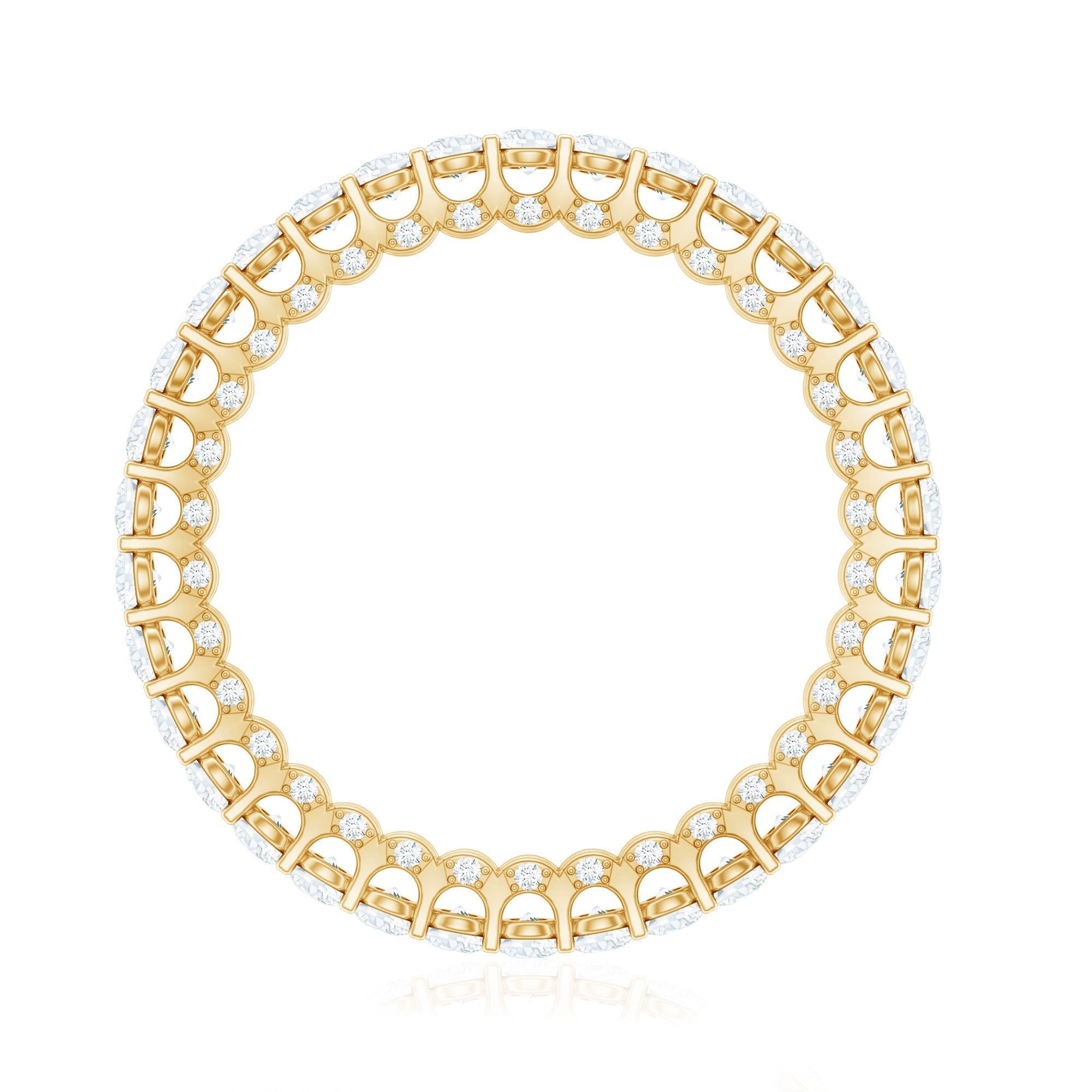 Designer Cubic Zirconia Full Eternity Stackable Ring with Certificate