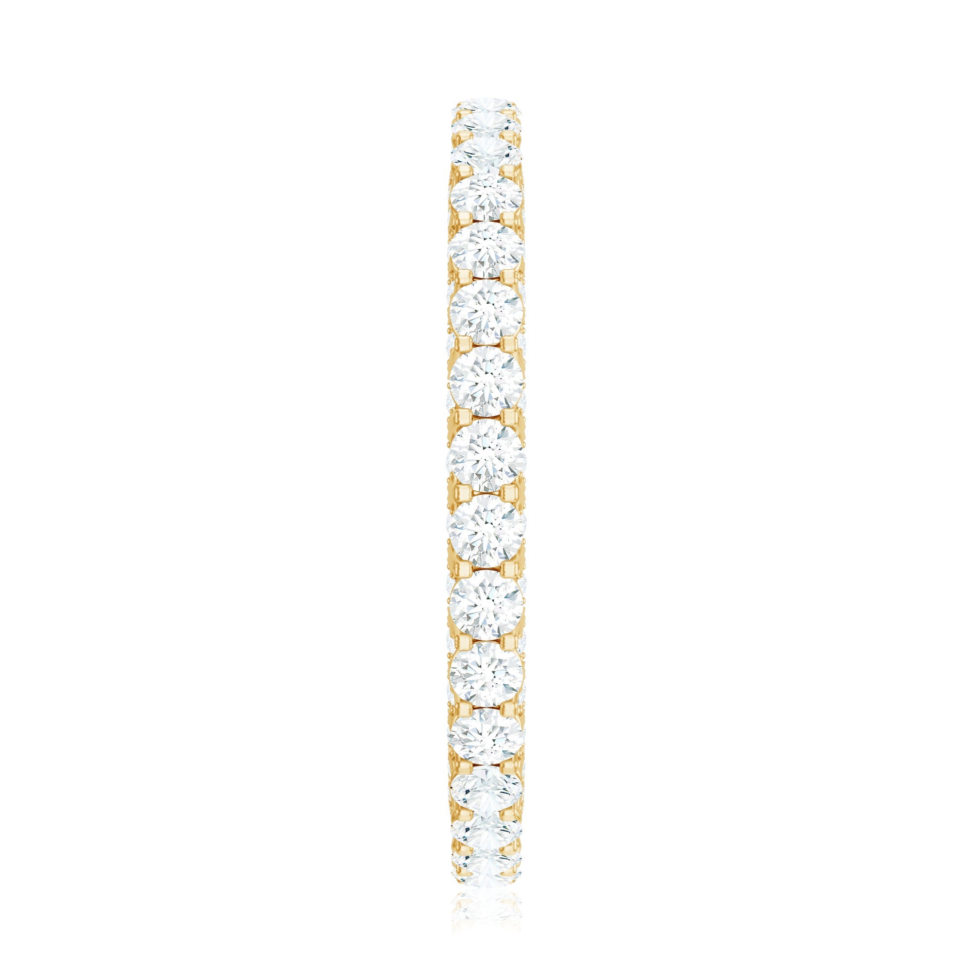 Designer Cubic Zirconia Full Eternity Stackable Ring with Certificate