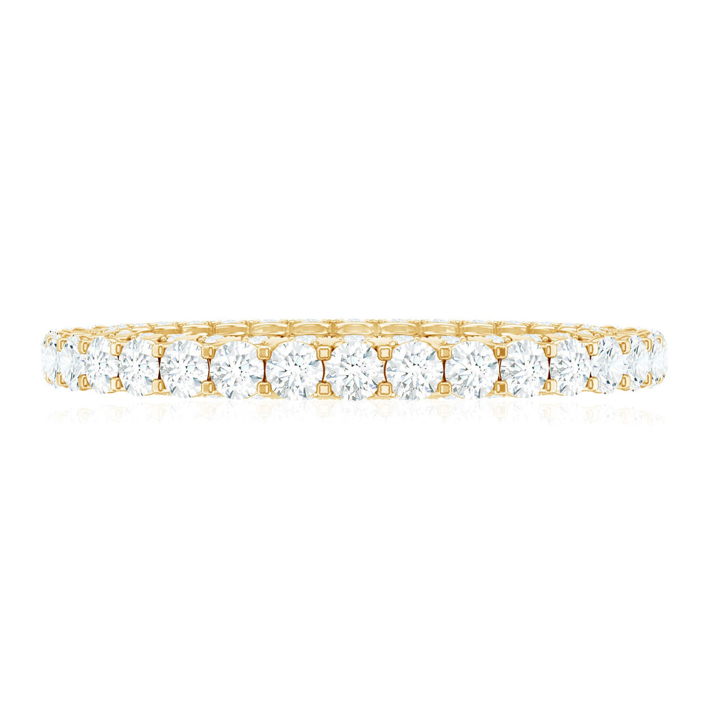 Designer Cubic Zirconia Full Eternity Stackable Ring with Certificate