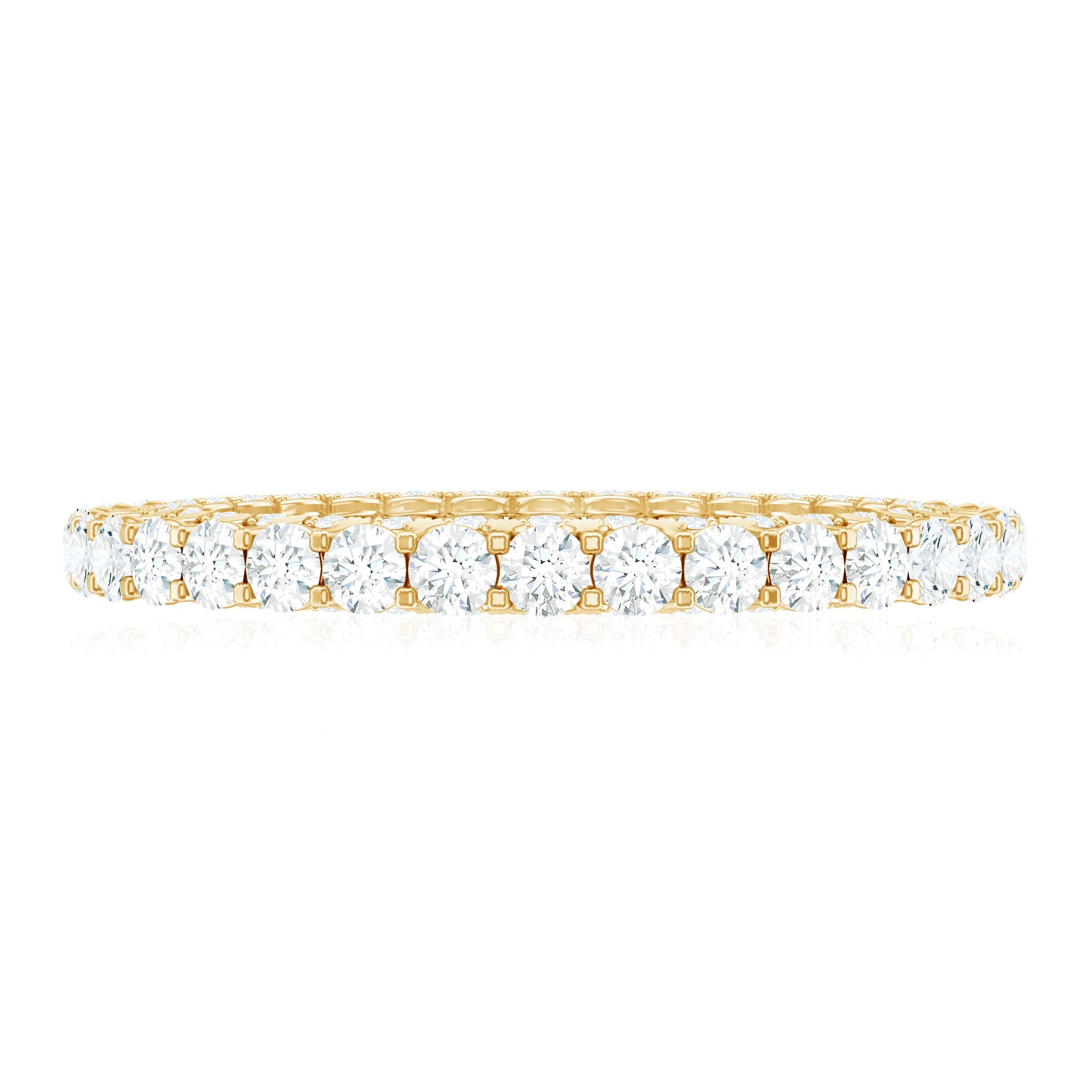 Designer Cubic Zirconia Full Eternity Stackable Ring with Certificate