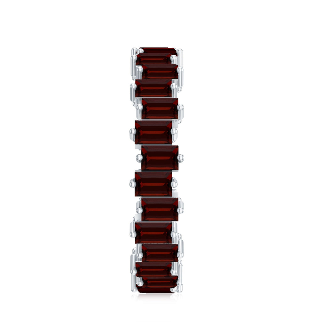 Real Garnet Baguette Eternity Ring with Certificate