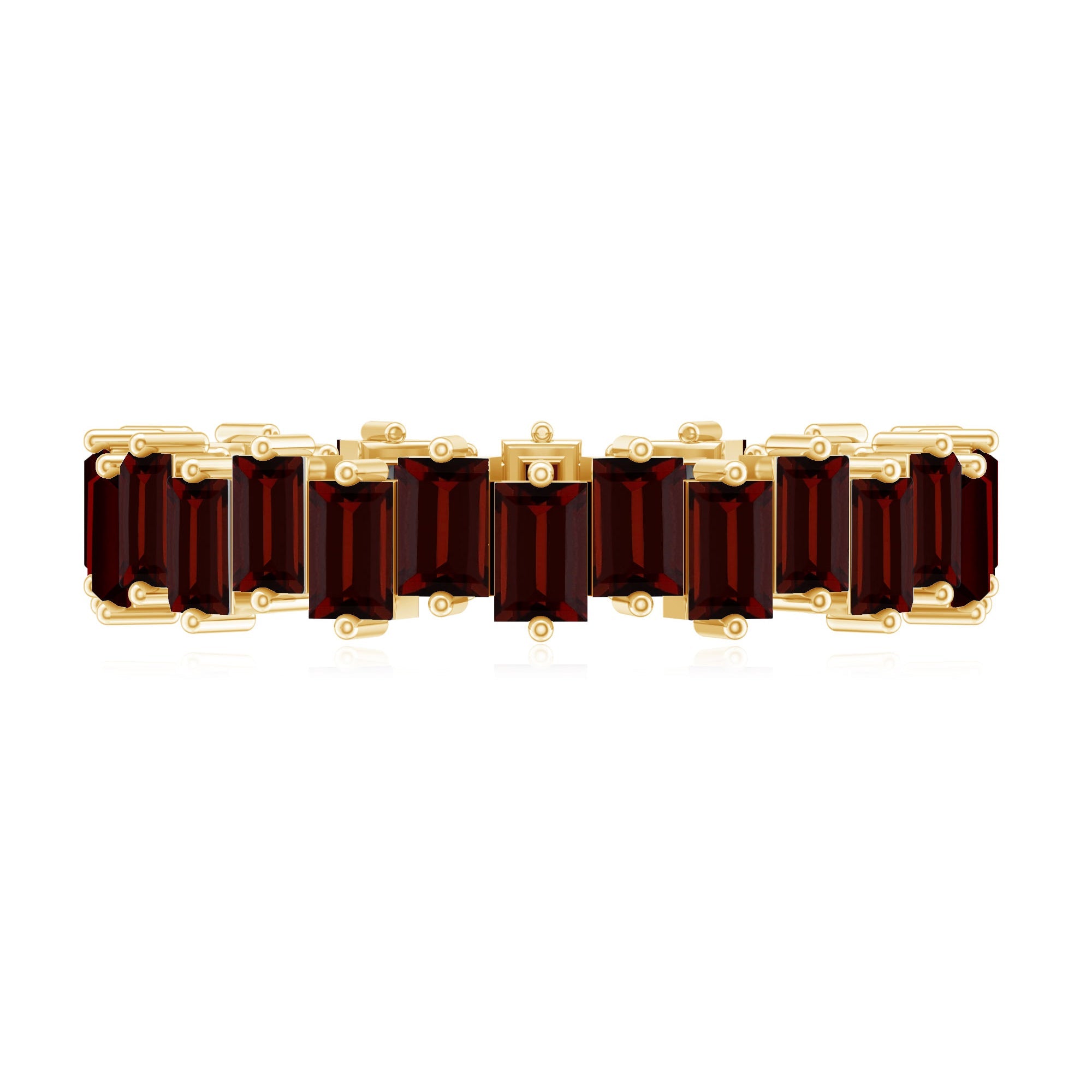 Real Garnet Baguette Eternity Ring with Certificate