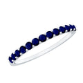 Natural Blue Sapphire Half Eternity Ring for Women