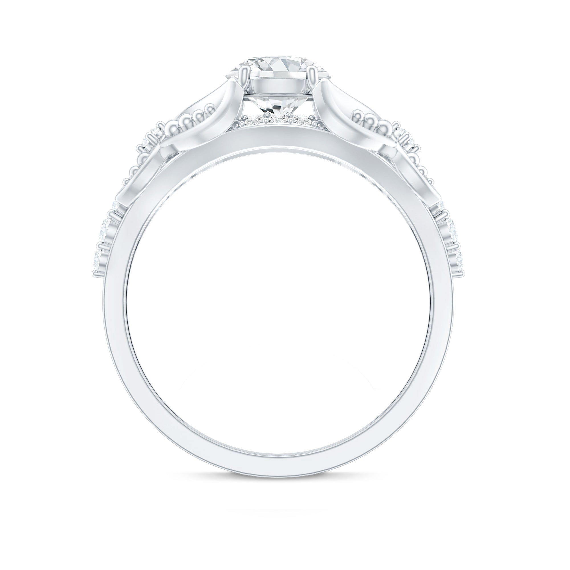 Certified 6 MM Lab Grown Diamond Vintage Inspired Engagement Ring