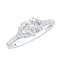 Certified 7mm Diamond Heart Solitaire Ring For Her