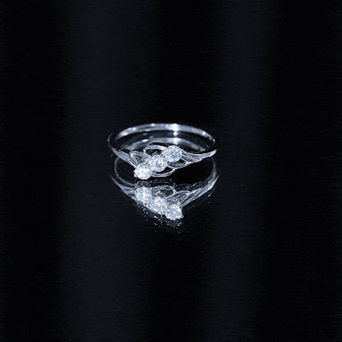 Certified Lab Grown Diamond Three Stone Proposal Ring