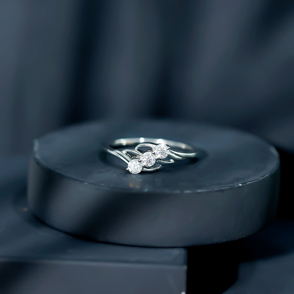 Certified Lab Grown Diamond Three Stone Proposal Ring