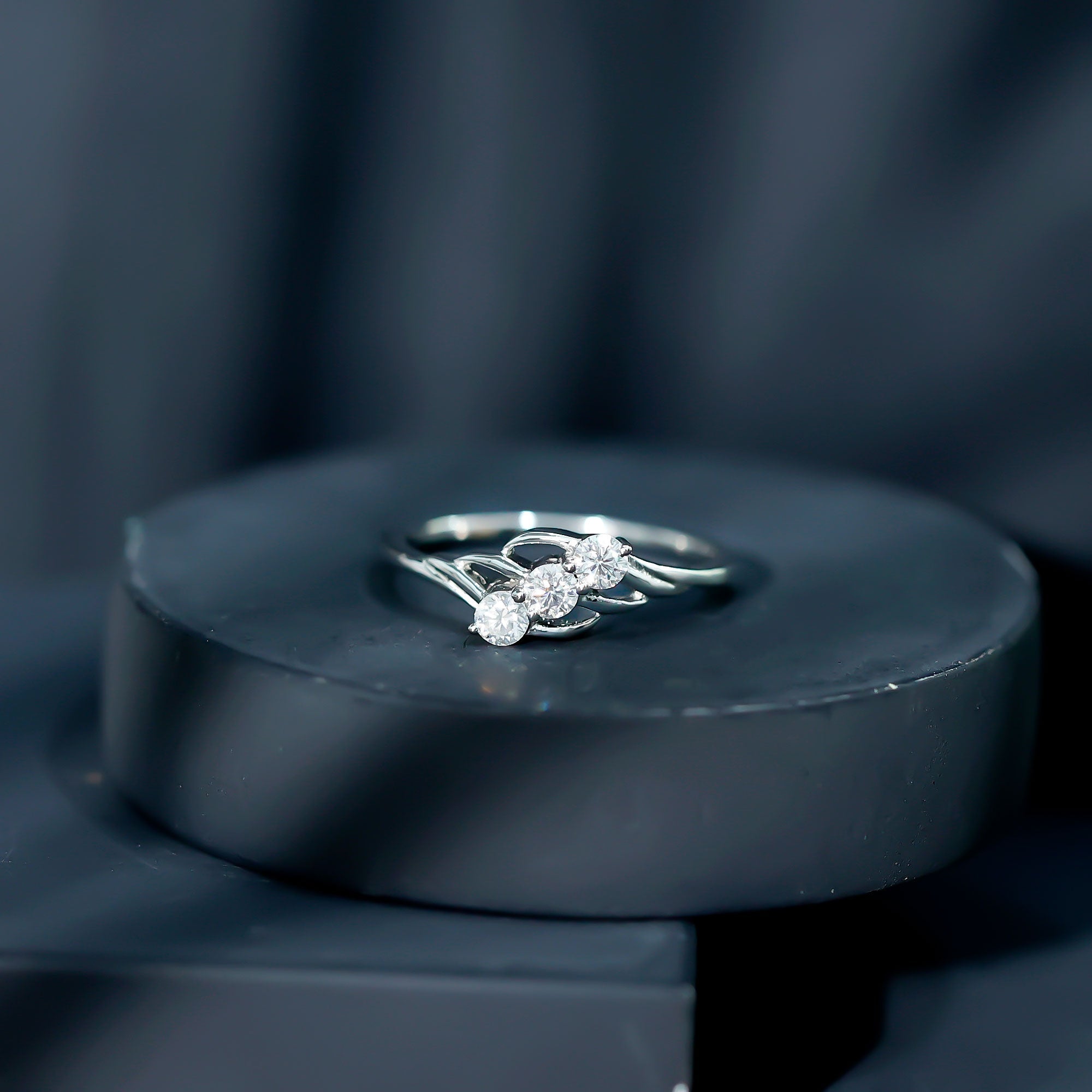 Certified Lab Grown Diamond Three Stone Proposal Ring