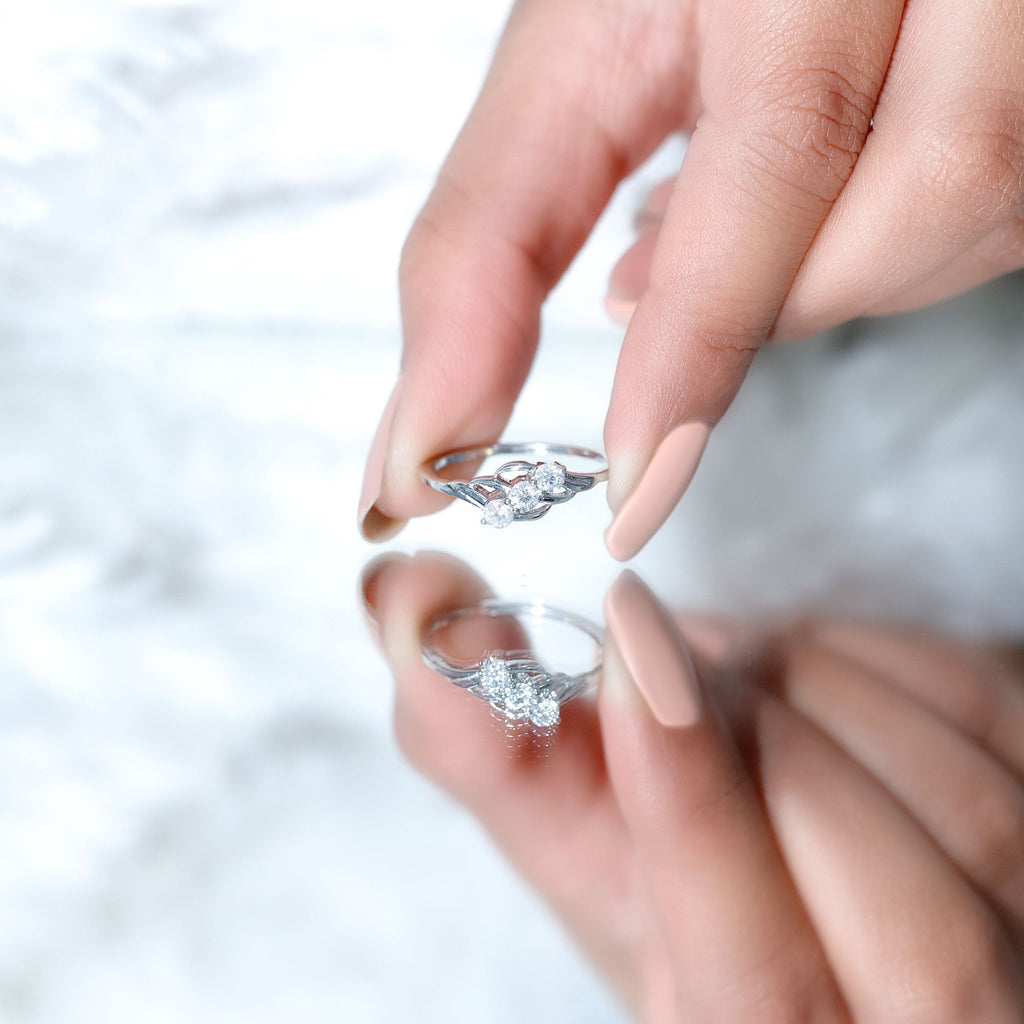 Certified Lab Grown Diamond Three Stone Proposal Ring