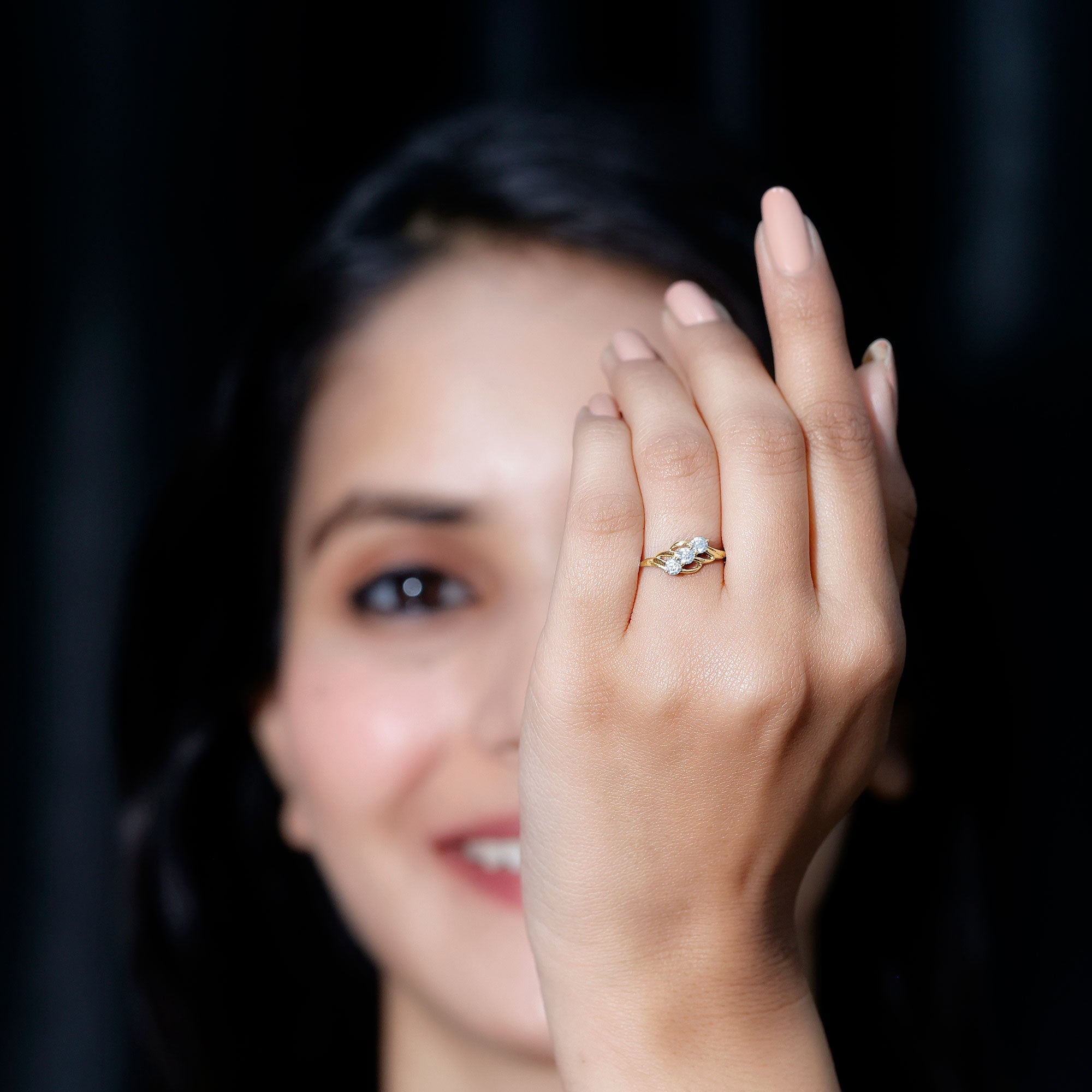 Certified Lab Grown Diamond Three Stone Proposal Ring